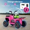 6V Kids Ride On ATV with LED Headlights, Music, Rear Storage and Treaded Tires